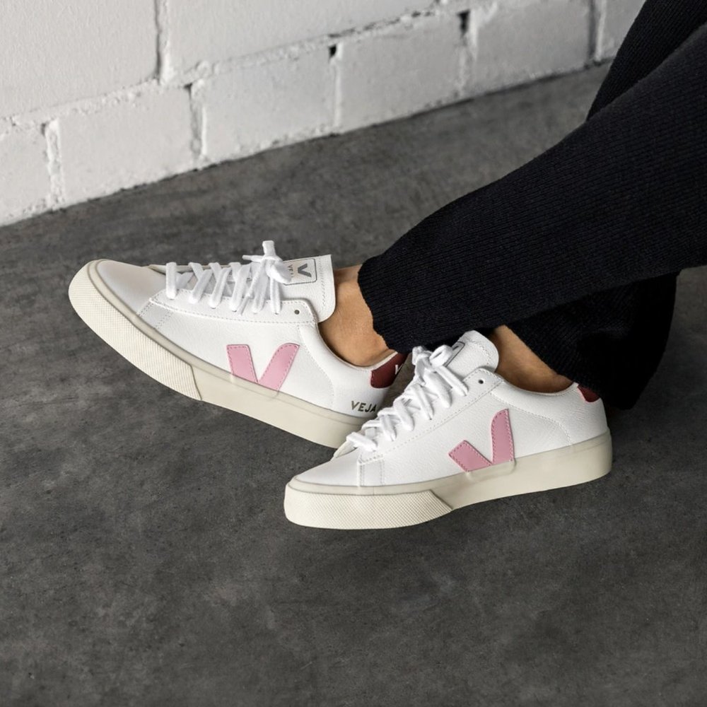 NEW Veja Campo White Guimauve Marsala